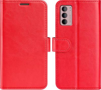 MobyDefend Hoesje - Geschikt voor Motorola Moto G42 - Wallet Book Case (Sluiting Achterkant) - Rood