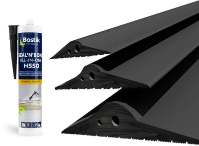 DQ-PP GARAGEPOORT AFDICHTING, 1,5 m, 21 mm x 115 mm, incl. montagelijm, zwart, Bodemafdichting van EPDM, Rubberen afdichting, Garagedeurafdichting, Rubberen drempel, Deurdrempelafdichting Bodemplaat