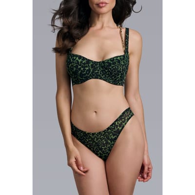 Marlies Dekkers Rhapsody Black Green Leopard Balcony Bra Size: 75D | Bras Outlet | Dames | Zwart