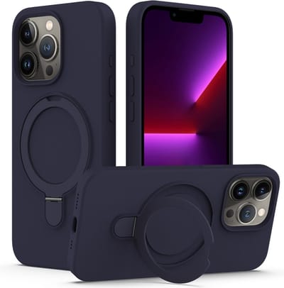 Backcover Case Hoesje Met Magnetische Standaard - Telefoonhoesje - Magnetisch MagSafe Hoesje Geschikt voor: iPhone 15 Plus - Blauw
