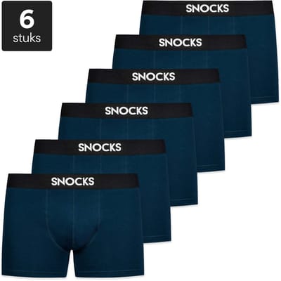 SNOCKS Boxershorts Heren, 6-pack Onderbroeken, Biologisch Katoen, Comfortabel, Naadloos & Zonder Kriebelend Label