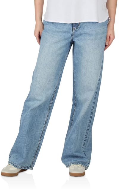 DENIMFY Dames Jeans Broeken DFDana comfort/relaxed Fit Blauw Volwassenen