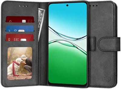 Hoesje geschikt voor Oppo A5 Pro - Techsuit Diary Book Wallet Case - Zwart