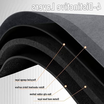 Absorbente en Sneldrogende Antislip Badmat voor Douche en Badkuip, 40 x 60 cm, Navy Blauw, Comfortabel en Veilig