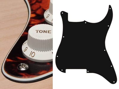 Boston ST-300-MO pickguard, Stallion, no holes (only screw holes), 3 ply, marble orange