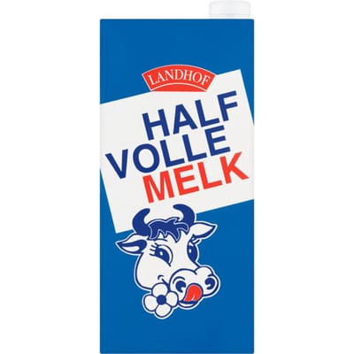 Melk Landhof halfvol houdbaar pak 1 liter