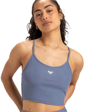 Roxy R&v Rib Top Zonder Mouwen Blauw L Vrouw
