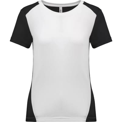 PROACT® Ecologisch sport-T-shirt in twee kleuren voor dames PA4015 - White / Black - L