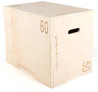 Olive Wood Adjustable Plyo Box Zilver 60 x 50 x 75 cm