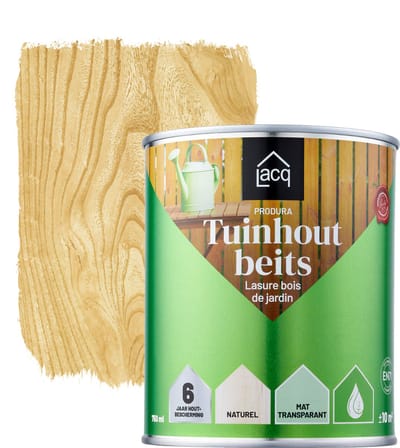 Lacq - Tuinhoutbeits - Matte Houtbescherming - Watergedragen - UV-bestendig - 0.75 Liter - Naturel