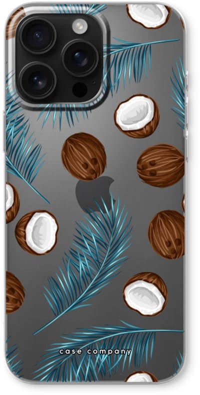 Case Company® - Hoesje geschikt voor iPhone 16 Pro Max hoesje - Kokosnoot - Soft Cover Telefoonhoesje - Bescherming aan alle Kanten en Schermrand