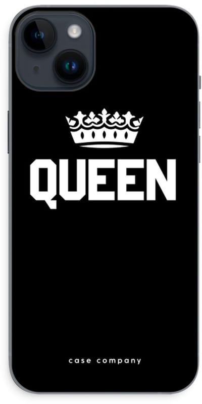Case Company® - Hoesje geschikt voor iPhone 14 Plus hoesje - Queen zwart - Soft Cover Telefoonhoesje - Bescherming aan alle Kanten en Schermrand