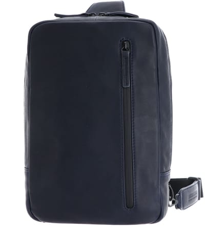 LEONHARD HEYDEN Leren schoudertas slingtas Den Haag Crossbag 6761 Marineblau donkerblauw