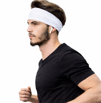 Luxe Elastische Hoofdband I Zweetband I Haarband I Diadeem I Sporthaarband I Uniseks I Voor Dames en Heren I Wit