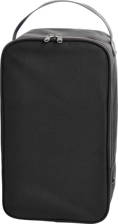Schoenentas / reis opbergtas - 12 liter - 38 x 21 x 15 cm - zwart - sportschoenen - golfschoenen opbergen - ritssluiting