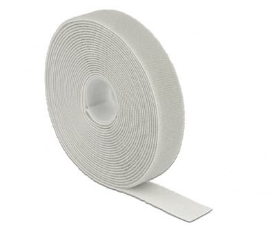 Klittenband rol 20mm / grijs (5 meter)