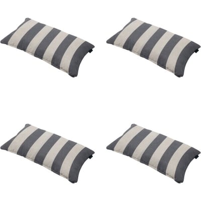 Madison - Sierkussen Amora - Grijs - 30x50x10cm - Set van 4