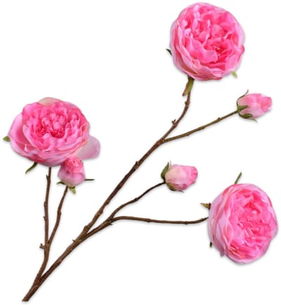 Silk-ka Kunstbloem-Zijde Bloemen Roos Tak Roze 101 cm
