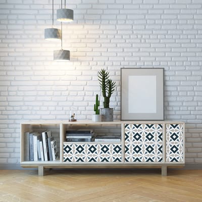 Meubeldecoratiestickers - Zelfklevende stickers voor keuken en woonkamer - 30 GEPETO cementtegel meubelstickers - 30 stickers 20x20cm