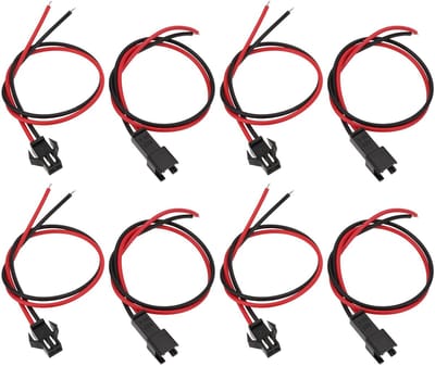 Dailygoody - 2-pins SM connector kabel - 40 cm - 10 paar - Voor LED verlichting - Mannelijke en vrouwelijke stekkers - Geschikt voor robots en auto’
