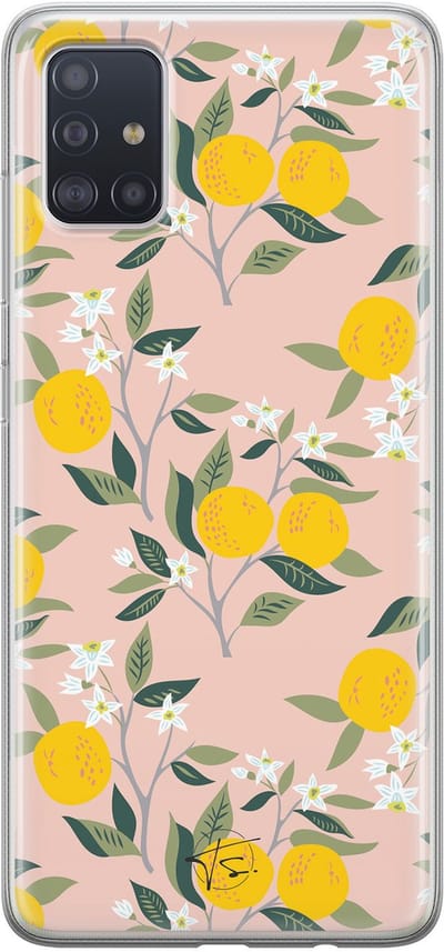Hoesje geschikt voor Samsung Galaxy A51 - Citroenen - Soft Case - TPU - Natuur - Geel - Mooie Telefoonhoesjes