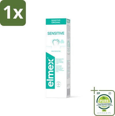 1 x Elmex Tandpasta Sensitive Original 75 ml - Gevoelige Tanden - Tandpasta - Aminfluoride - Cariës - Tandgevoeligheid