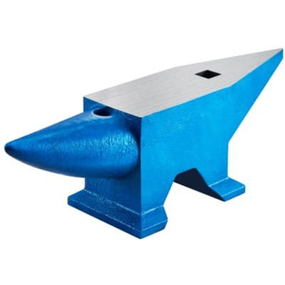 VEVOR Smid Aambeeld, 60KG Hoorn Aambeeld, 665 mm Lengte Aambeeld Gereedschap, Draagbaar Gietijzer Gesmeed Staal Smid Forge Aambeeld Tool, Gewicht Stalen Aambeeld Smid met Rond en Vierkant Gat, Blauw