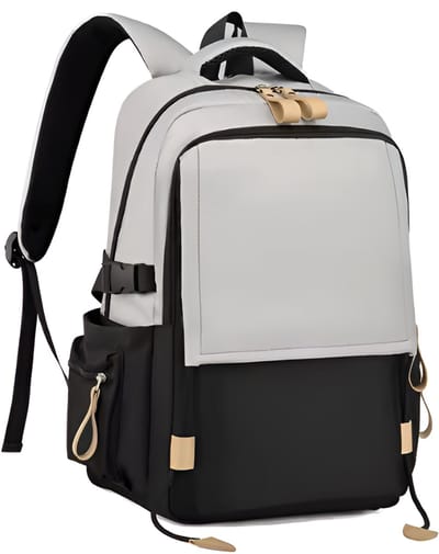 CarryQuest® - Laptoptas - Reis Rugzak - Studentenrugzak - Ruime Capaciteit 20-35L + Slimme Compartimenten - Duurzaam Nylon - Zwart/Grijs