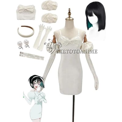Anime Buitenaards Podium Mizi Sua Cosplay Kostuum Pruik Donkerblauw Jurk Roze Blauw Lang Haar Handschoenen Kousen Riem Set Uniform voor Kerst XL