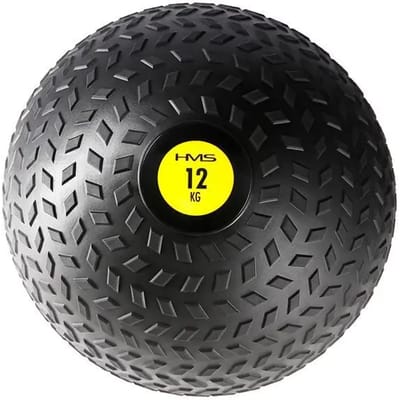 HMS PST Serie - Slam Ball - 12 kg - PVC - Zwart-Geel