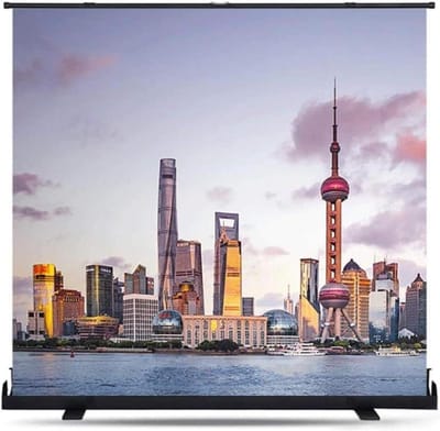 Projectiescherm - Mobiel Scherm - Thuisbioscoop Creëren - Mat Wit Canvas - Tot 100 Inch - Wit