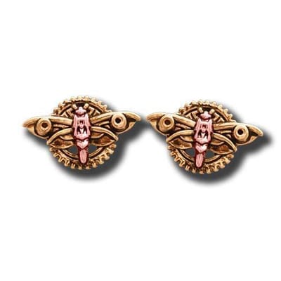 Engineerium Steampunk oorknopjes Magradore's Moth