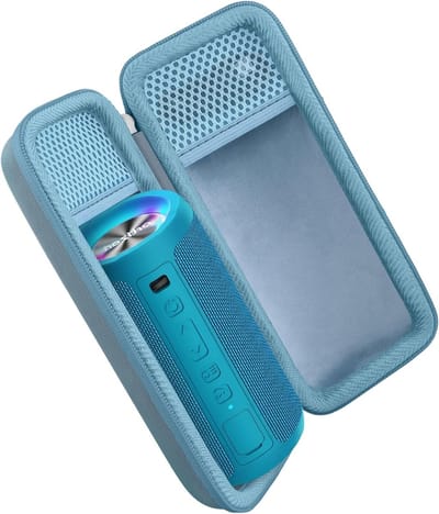 Duurzame Hard Travel Case voor Draagbare Bluetooth Speaker - Waterdicht, Bescherming en Opbergruimte, Blauw