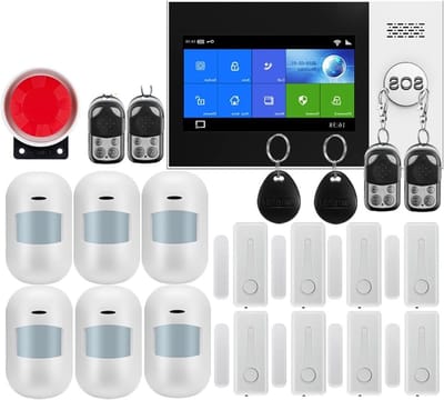 Huisbeveiligingssysteem - Alarm Systeem - Huis Beveiligen - Wifi GSM GPRS - 4.3 inch Touchscreen - Wit