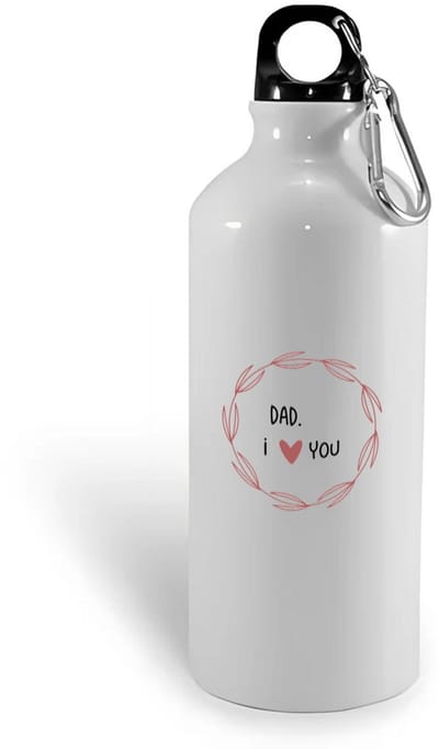 Hacebo® - dad I love you waterfles - Papa - de liefste vader - vader cadeautjes - vaderdag - verjaardagscadeau - verjaardag - cadeau - geschenk - kado - gift - vader artikelen - water fles - 400ML