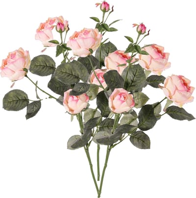 Top Art Kunstbloem roos Ariana - 3x - roze - 73 cm - kunststof steel - decoratie bloemen