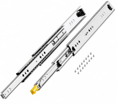 ITRONIQ Ladegeleiders 400 mm - Lade Rails - Telescopisch Uittrekbaar - Kogelgeleiders - 2 Stuks - Max 40 kg - Voor Lades - Staal