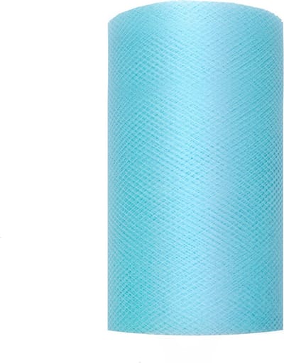 PartyDeco - Tule op rol Turquoise (0,08 x 9 mtr)
