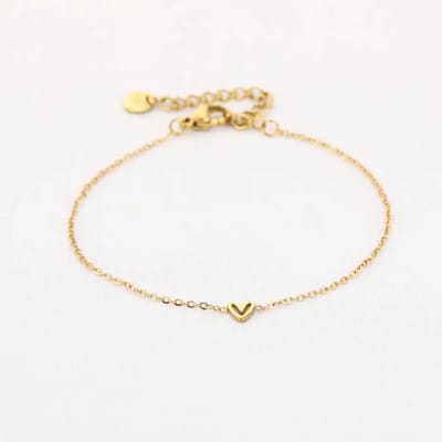 Trendy openhartje armband goud- stainless steel- nikkelvrij- dames- cadeau- sint- kerst- valentijn- vriendschap