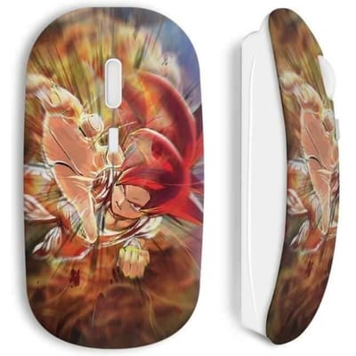 Souris sans fil - Goku Dragon Ball Z - Rouge - Compatible Mac et PC - USB wifi - Clé USB incluse
