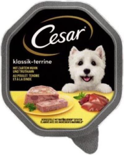 10x Cesar - Classic in paté met malse kip - 150g