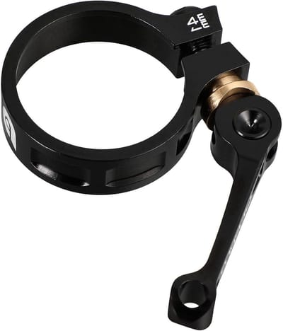 Fietspen Klem - Zadelpen Klem - Fiets Zadel Vastzetten - Lichtgewicht Aluminium - 33.9 mm - Zwart