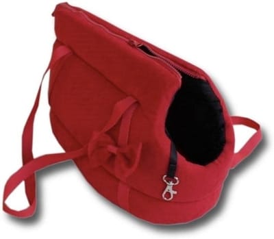 Viking Choice Hondendraagtas - Kleine Honden - 36x19x23 cm - Rood - Stijlvolle Schoudertas