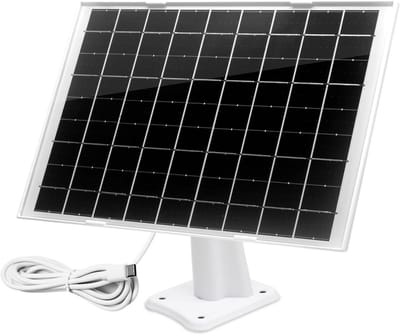 Waterdicht Zonnepaneel voor Buitenbeveiligingscamera's - 7W/5V met Lange USB-kabel