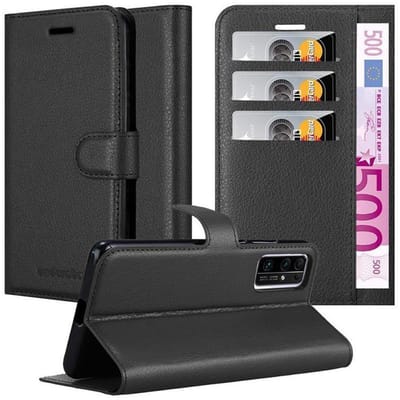 Cadorabo Hoesje geschikt voor Honor 30 in PHANTOM ZWART - Beschermhoes met magnetische sluiting, standfunctie en kaartvakje Book Case Cover Etui