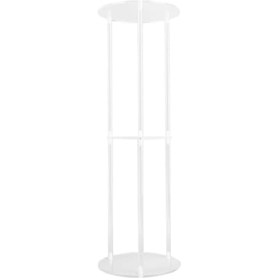 Bijzettafel Modern Stabiel 3-laags Ronde Acryl Dranktafel voor Woonkamer Slaapkamer Bedzijde Transparant