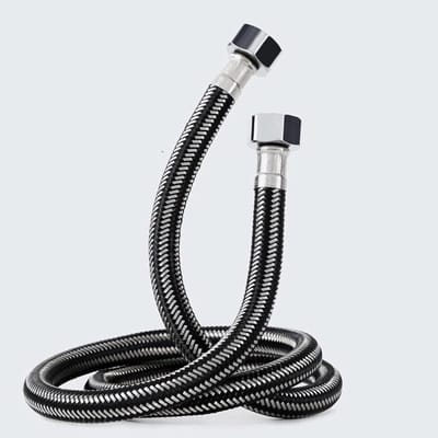 Flexibele Slang - Kraanslang Doucheslang - Water Aansluiten - Roestvrij Staal - 60 cm - Zilverkleurig