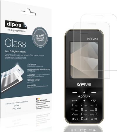 dipos – 2x Matte Pantserfolie geschikt voor GFive P70 Max | 9H Screenprotector