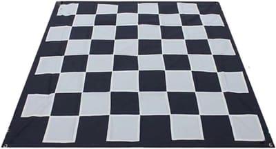 Schaakbord XXL - Speelmat Dammen - Strategisch Spel - Met Draagtas - 520 x 520 cm - Zwart