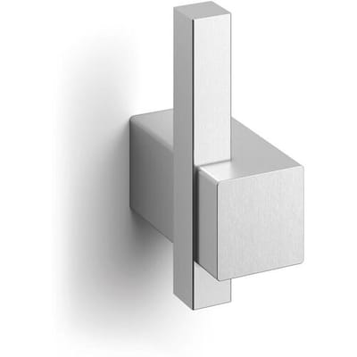 Zack Carvo Handdoekhaak - 7x5cm - enkel - geborsteld RVS